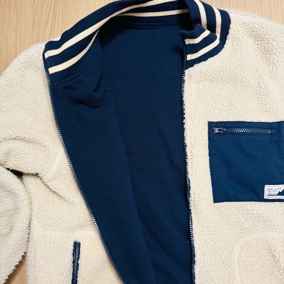 Tommy Hilfiger Cream and Black Sherpa Jacket - Picture 3 of 3